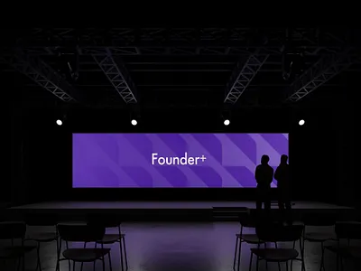 Founder+ Brand Refinement brand brand guideline brand guidelines brand identity branding guideline guidelines halftone id card identity design lanyard logo logo design neon purple signage social media startup visual identity youtube thumbnail