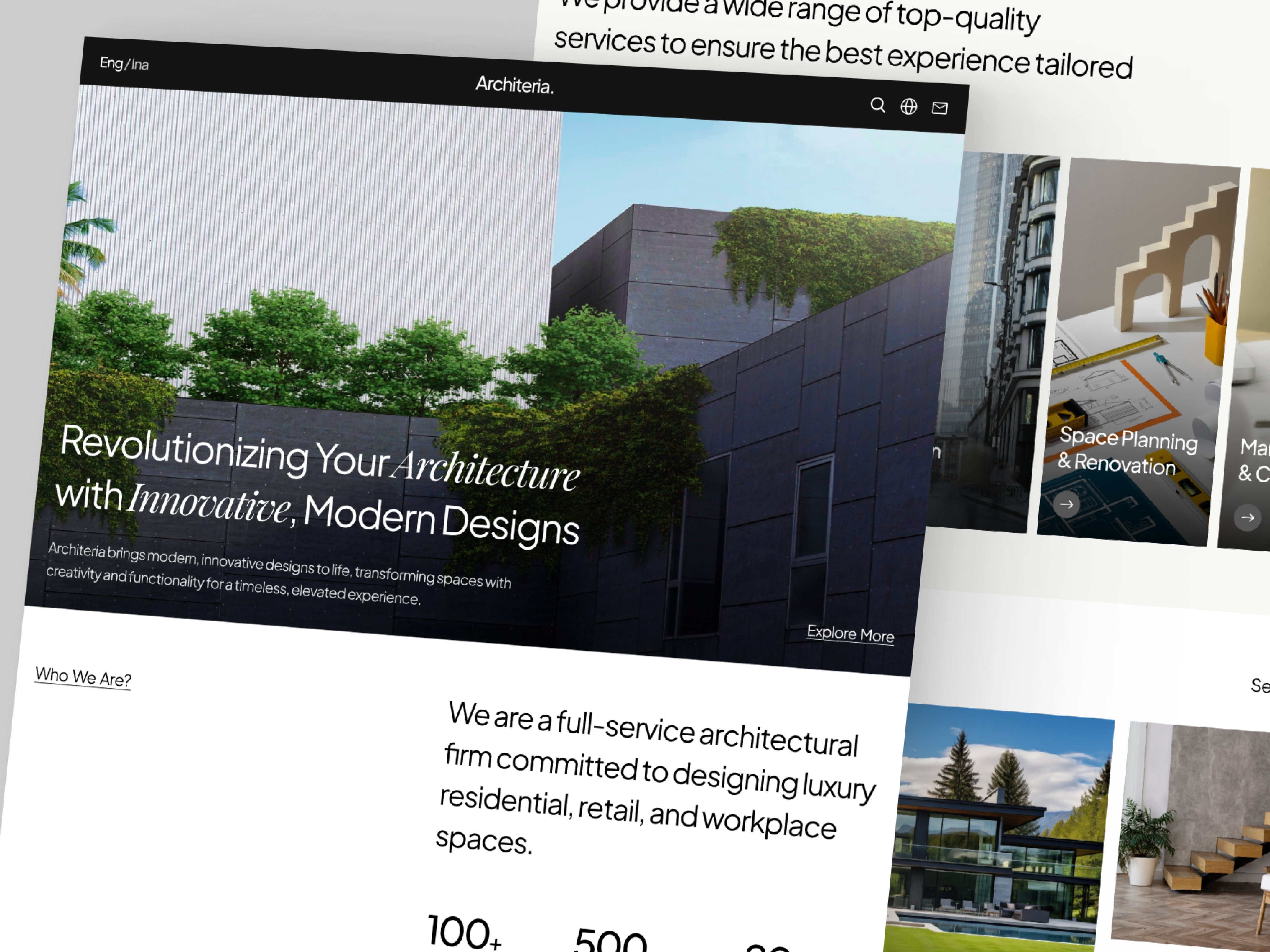 Architeria - Architecture Agency architect architecture architectureagency building uidesign uiux urbanwebsite
