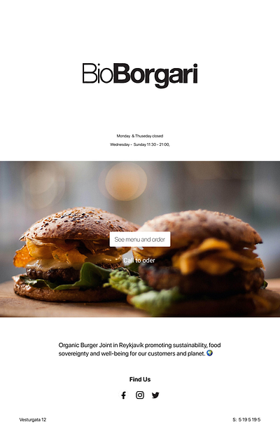 A website for BioBorgari branding graphic design ui