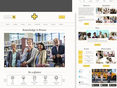 High School Site Design collegewebsite educationplatform k12education landingpage primaryschooldesign schoolwebsite universitylandingpage universitywebsite