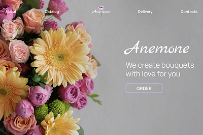 Flower shop website branding graphic design logo motion graphics ui