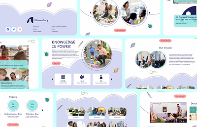 Learning for Kids | Fun UI Design childfriendlyui fun interactive ui design k12education kidsui playfuldesign preschooldesign primaryschooldesign schoolwebsite