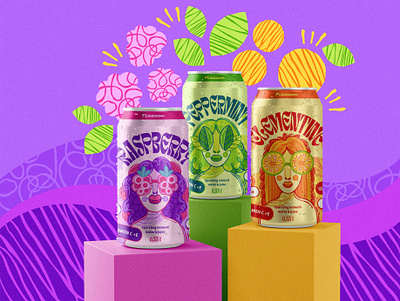 Fizzzon packaging design | Non Alcoholic Beverage 🥝 beer character colorful design digital art drink fun graphic design illustraion illustration illustrator juice label lemonade mascot packaging procreate summer visual design