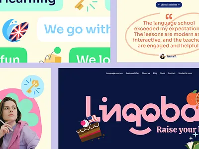 Lingobar - Branding, Website & Social Media 2d animation branding design graphic design illustration logo motion graphics ui ux vector website