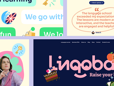 Lingobar - Branding, Website & Social Media 2d animation branding design graphic design illustration logo motion graphics ui ux vector website