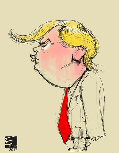 Donald Trump digital caricature adobephotoshop art caricature cartoon digital art digital illustration donald trump drawing illustration painting politics procreate sketch