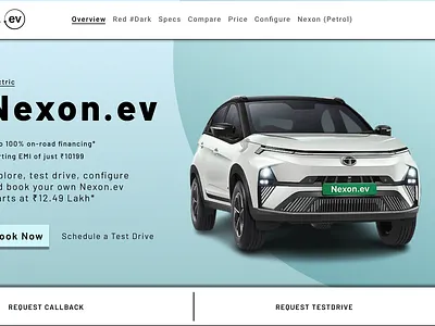 Tata Nexon.ev UI Design design graphic design loginui practice design student work typography ui website design