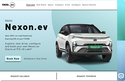 Tata Nexon.ev UI Design design graphic design loginui practice design student work typography ui website design