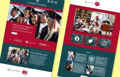 Academy Landing Page academicportal academy landing page academy website collegewebsite highereducation highschoolwebsite k12education uidesign universitywebsite