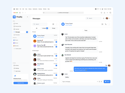 Messenger Dashboard chat chat app chatting clean dashboard design message messenger minimalist platform popular product design productivity saas trend ui ux web web app website