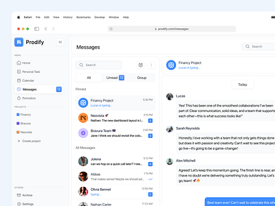 Messenger Dashboard chat chat app chatting clean dashboard design message messenger minimalist platform popular product design productivity saas trend ui ux web web app website