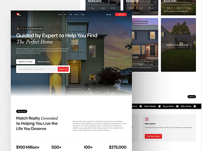 Real Estate Landing Page design landing page real estate ui ux website