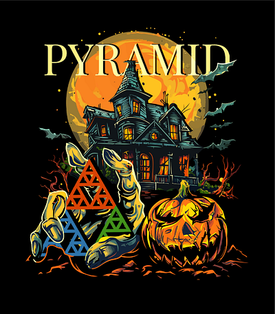 Halloween t-shirt design digital panting graphic design il illustration