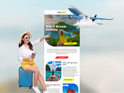 Email marketing inspiration for Travel industry email campaigns email design for travel company holidays traveelling travel industry