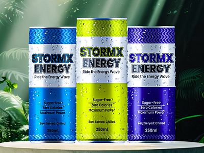 StormX Energy Can Label Design graphic design product design