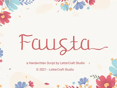 Fausta branding design illustration logo typography
