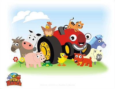 Cartoon Illustration For Fun Ranch Theme Park cartoon clipart drawings illustration mascot