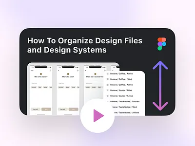 How to Organize Design Files and Design Systems design system design tutorial figma figma file figma organization figma tutorial file organization make design system organization organize product design thumbnail tips and tricks ui uiux ux webdesign youtube youtuber