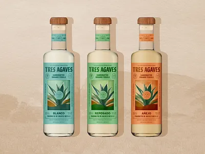 Tres Agaves - Packaging agave alcohol calm heritage illustration logo packaging spirit tequila
