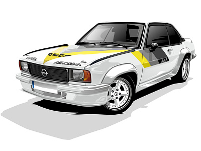 Opel Ascona art artwork design drawing graphic design illustration illustrator opel vector vector illustration website