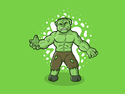 PIG HULK cartoon cartoon character cartoon illustration cartooning character art character artist character design character designer character illustration design green green guy hulk humanoid illustration incredible hulk pig pig hulk procreate super hero