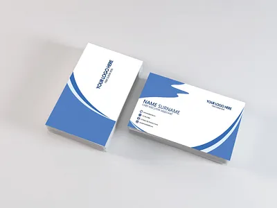 Business Card Blue business business card design mock up original