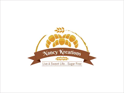 Nancy Kreations Logo bakery logo bakerylogo bread brown logo logo logodesign logofolio logos logotype