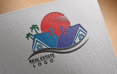 Real Estate Logo Design animation branding design flat graphic design illustration illustrator logo minimal typography