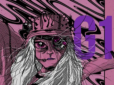 G1 anime character design cyberpunk digital painting graphic design illustration music