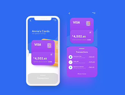 Finance App - Virtual Wallet adobe xd finance app ui virtual card virtual wallet