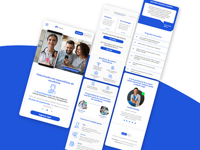 Conecta Doctor Landing responsive chile doctor app interfacedesign medicine app product design responsive design responsive web design ui ux ui design uidesign videocall