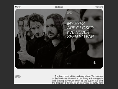 EDITORS - Web Concept - About pages about pages band concept design digital editors figma minimalist typography ui web web design website