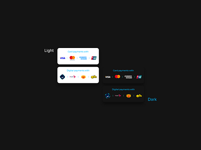 Payments Type UI Light & Dark Mode app design gateway payment ui ux