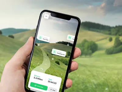 Explorer App - iPhone Mockup adobe xd app design mobile mockup ui ux design walking