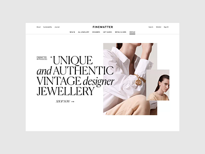 Finematter Website — 06 clean e comerce e commerce e shop ecommerce fashion jewellery jewelry layout photography shop store typography ui ux web web design webdesign website whitespace