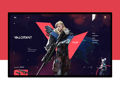 Valorant Game Concept clean clean ui concept creativity e commerce figma game gamedesign games minimal ui uitrend uxdesign valorant webdesign