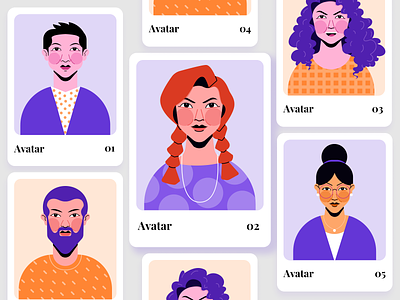 Characters avatars character design design digital digital arts flat vector illustration vector