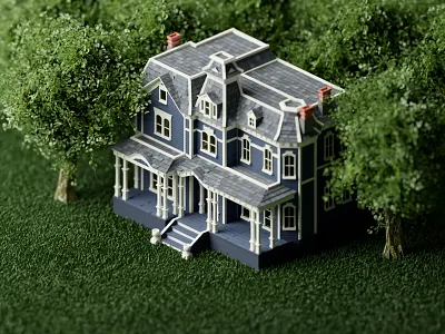 Stranger Things 4 House 3d blender building design graphic design house illustration isometric st stranger things