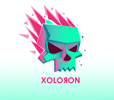 Xoloron Games bardhart game game art logo logotype skull skullbone totenkopf vector