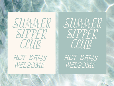 Summer Sipper Club club lettering poster summer summertime type typography