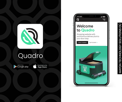 Quadro - Online shopping and Delivery 2021 artificial intelligence bot delivery hardware machine learning mobile app quadro software uiux website design