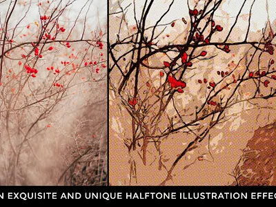 Kaisaku Halftone Illustration Effect design elegant graphic design