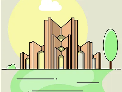 Maghbaratoshoara design flat illustration vector