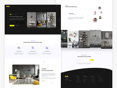 Interior Landing Page dark design homepage interior interior landing page landingpage ui user experience user interface ux