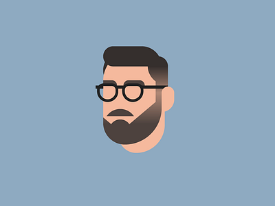 Self Portrait - 2021 beard face flat geometric glasses head mustache person portrait self self portrait