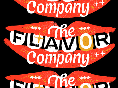 Courier June/July 2022 - The Flavor Company analog brush design illustration lettering lips mouth paint script sign painting texture type typography