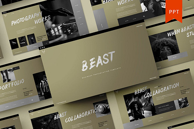 Beast Multipurpose Template clean colorful company corporate google slides keynote modern multipurpose multipurpose template photography pitch deck portfolio powerpoint presentation studio template unique web design web development website