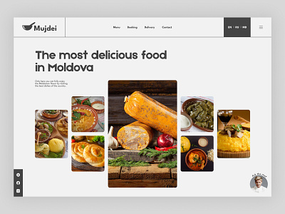 Mujdei - concept web site app branding concept creative design designer deweloper figma food graphic design grei minimal minimallism moldova mujdei site uiux web webdesign website