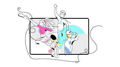 daily people community connected dailyui illustration people