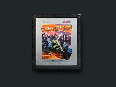 Atari 2600 Moon Patrol Cartridge 1982 2600 atari cartridge figma retro vectors video game